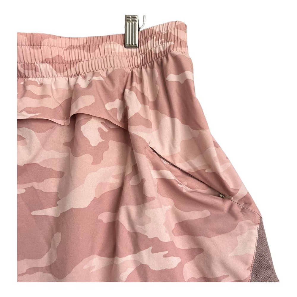 EUC Athleta Printed Mesh Racer Running Athletic Shorts Pink Camo Plus Size 1X - Picture 3 of 5